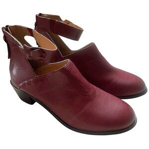 Women's Cutout Round Toe Faux Leather D'Orsay Ankle Buckle Slingback Pump US9/40